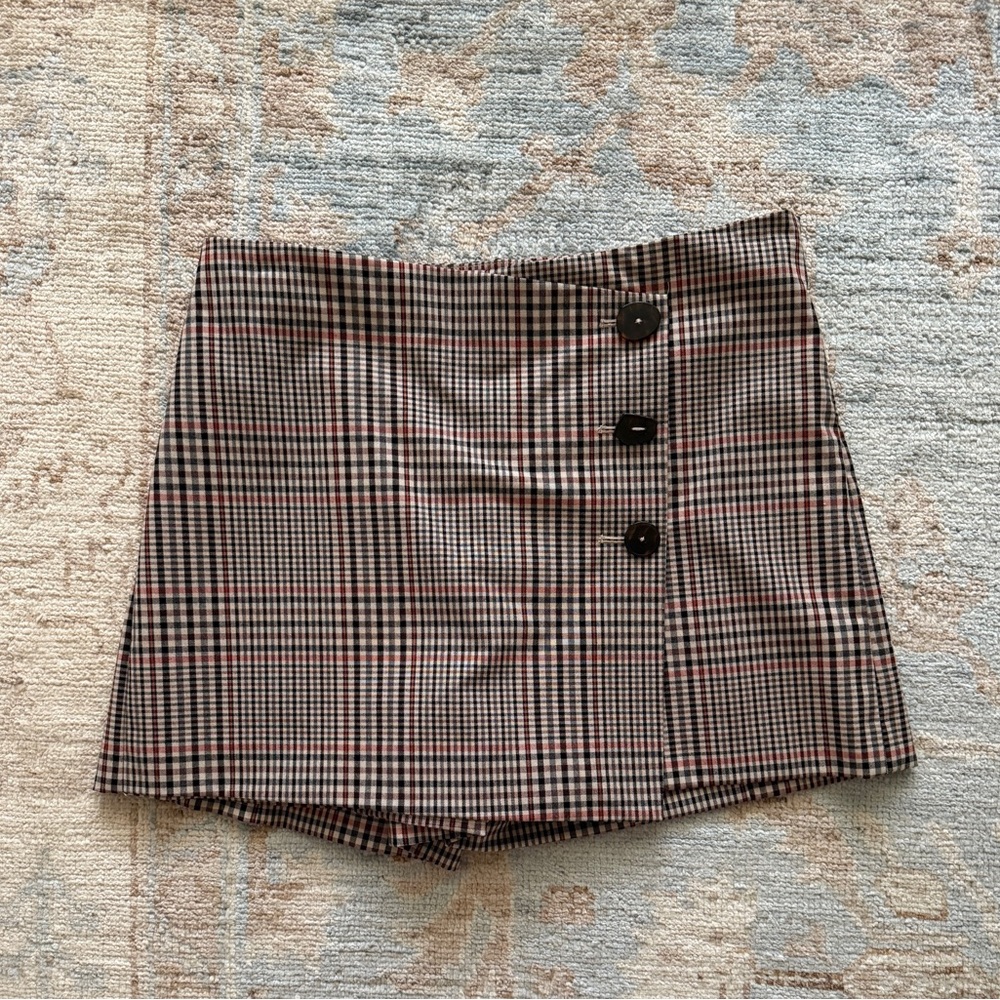 Mango Plaid Skort